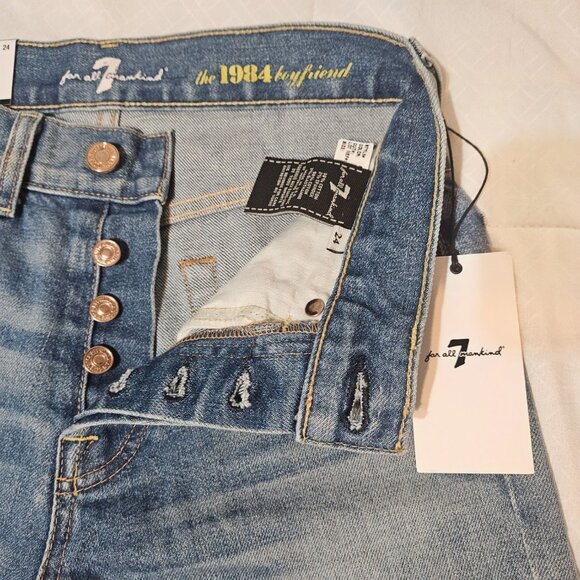 7 For all Mankind Vintage High Waist Josefina Boyfriend Jeans - Picture 9 of 12